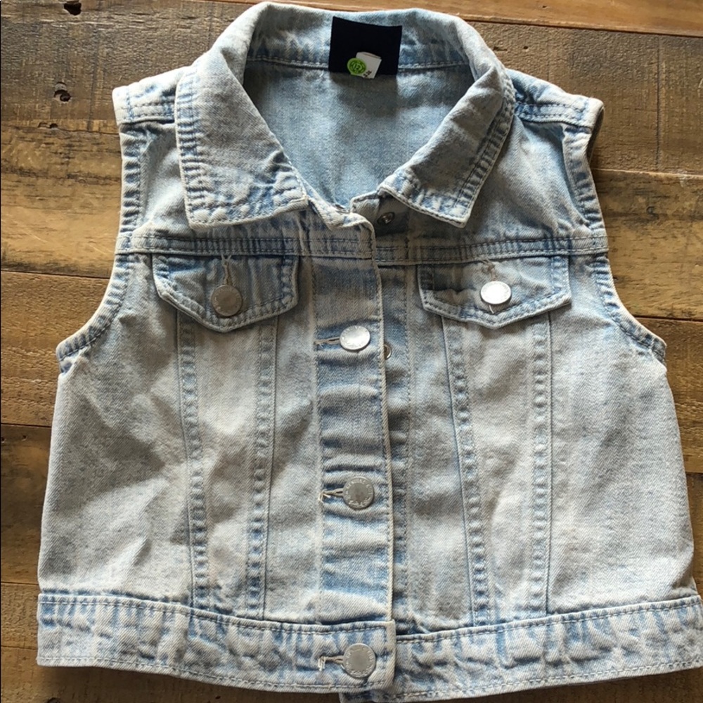 Little girls denim vest